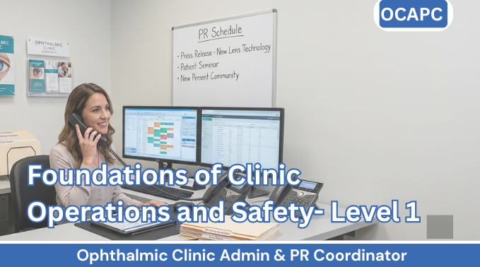 Ophthalmic Clinic Admin & PR Coordinator – LEVEL 1 — Foundations of Clinic Operations and Safety (English)