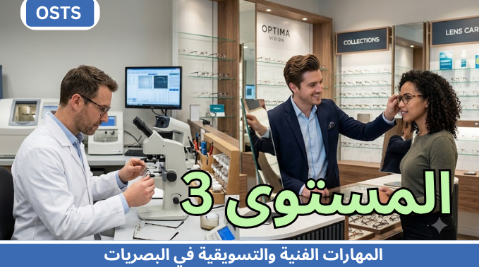 المهارات الفنية والتسويقية في البصريات – المستوي الثالث – الصرف المتقدم والتقييم (باللغة العربية)